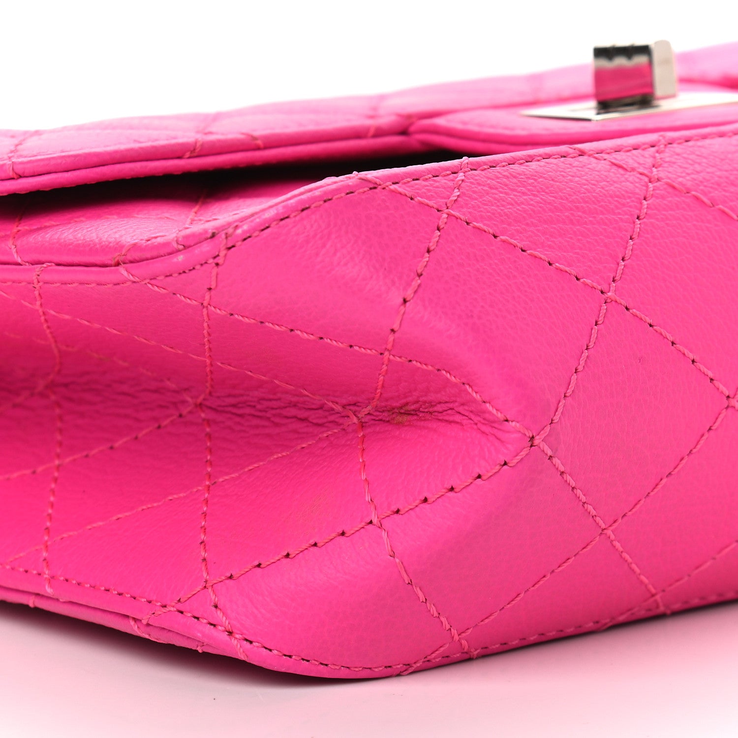 Chanel Goatskin Quilted 2.55 Reissue Mini Flap Fluorescent Pink 9 of 9