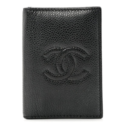 Chanel Caviar Timeless CC Card Holder Wallet Black 1 of 7