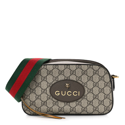 Gucci GG Supreme Monogram Web Neo Vintage Shoulder Bag Beige New Acero Crop 1 of 10