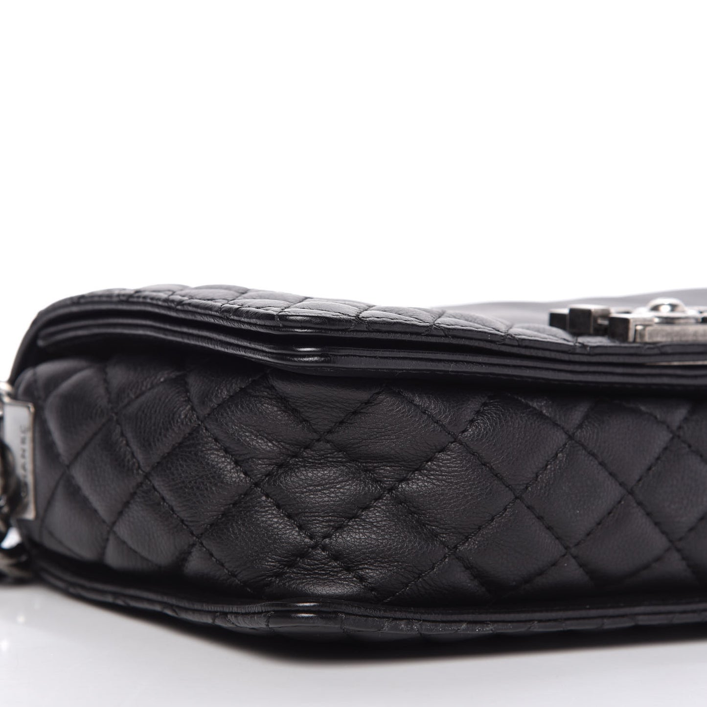Calfskin Medium Boy Reverso Flap Black