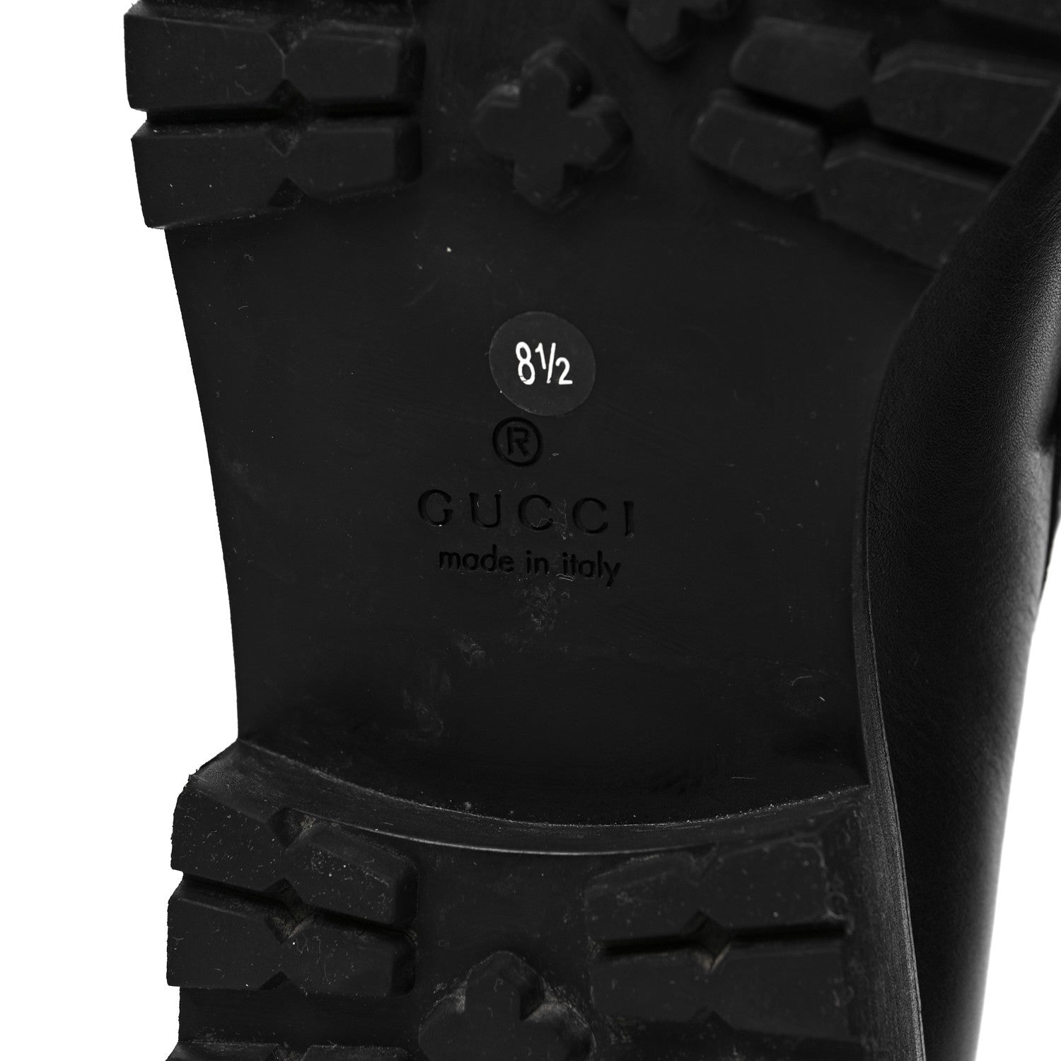 Gucci Laredo Calfskin Mens Horsebit Loafers 8.5 Black 8 of 9