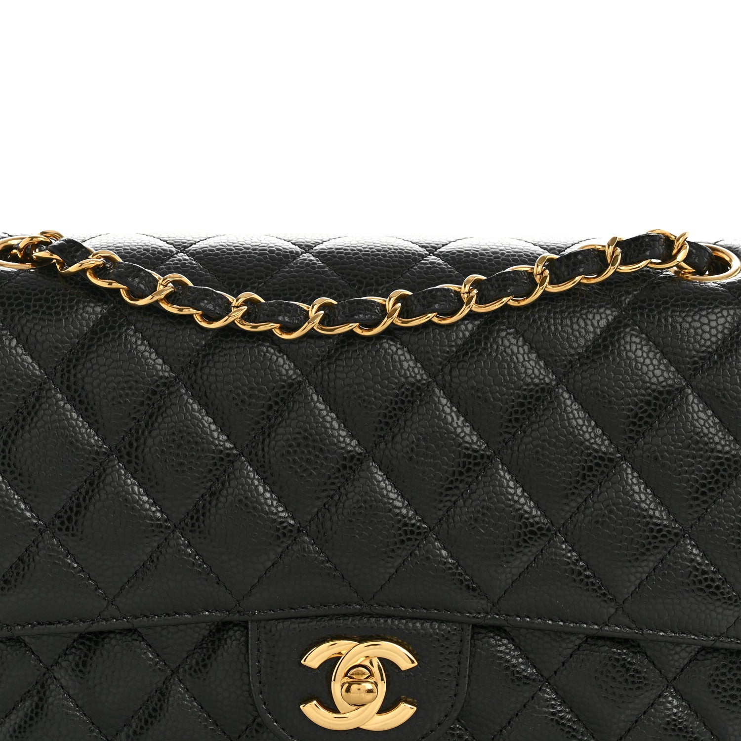 Chanel Caviar Quilted Medium Double Flap Black 9 of 12