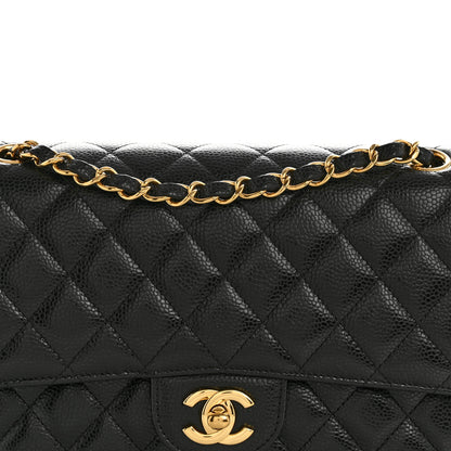 Chanel Caviar Quilted Medium Double Flap Black 9 of 12