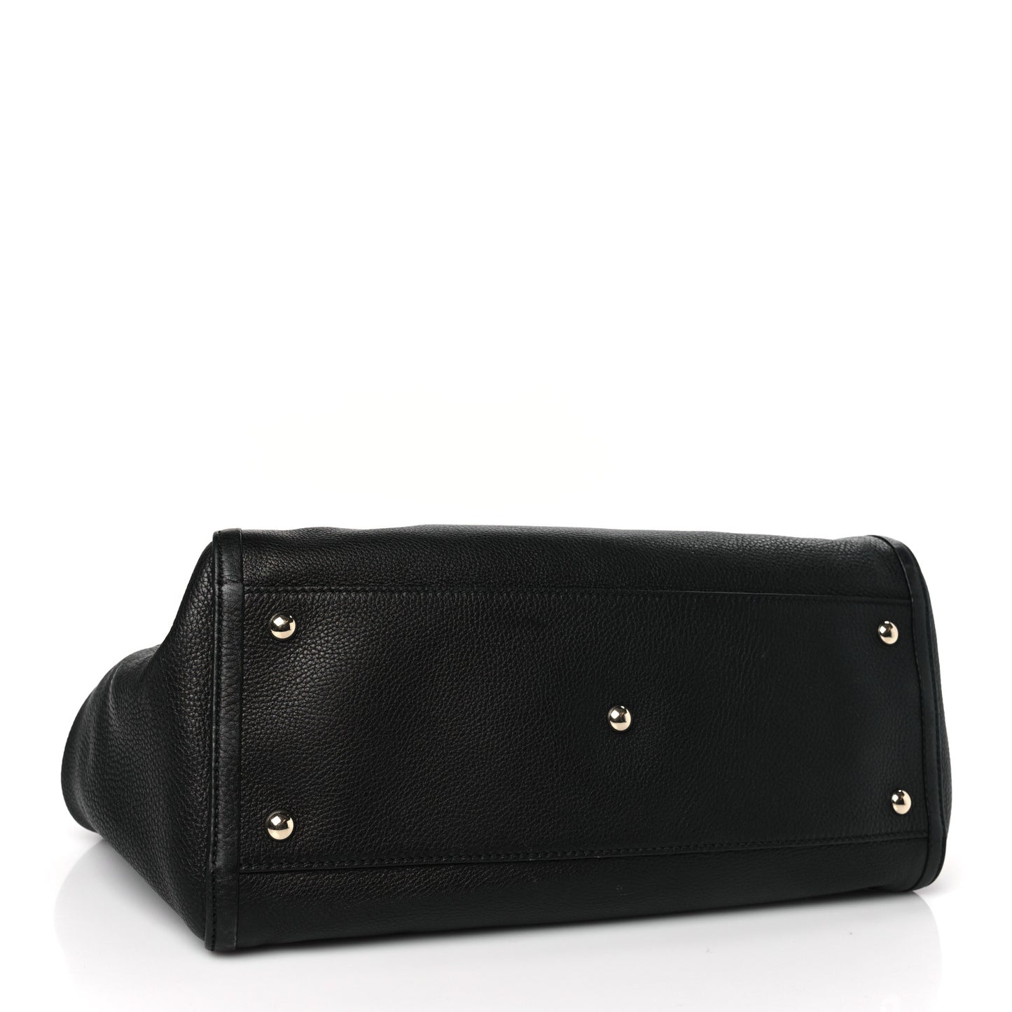 Pebbled Calfskin Medium Soho Shoulder Bag Black