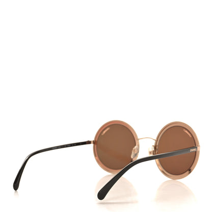 Chanel Metal Round Sunglasses 4226 Rose Gold 4 of 8