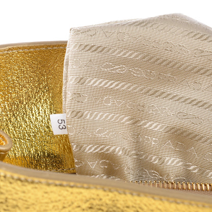 Prada Paglia Cinghiale Tote Naturale Oro 8 of 9