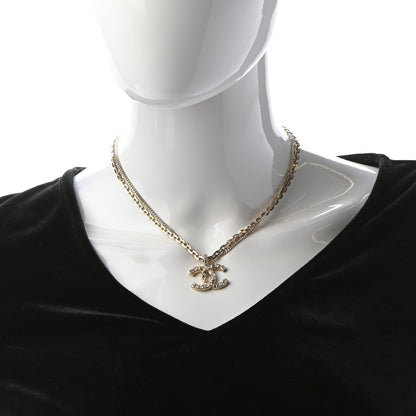 Chanel Crystal CC Multi Strand Chain Necklace Gold 2 of 5