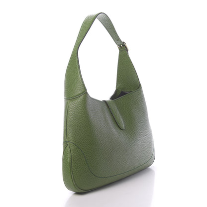 Gucci Soft Grained Calfskin Jackie O Hobo Green 3 of 10