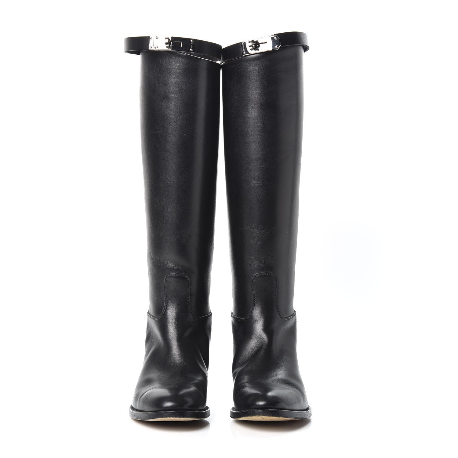 Hermes Box Kelly Jumping Boots 37.5 Black 3 of 9