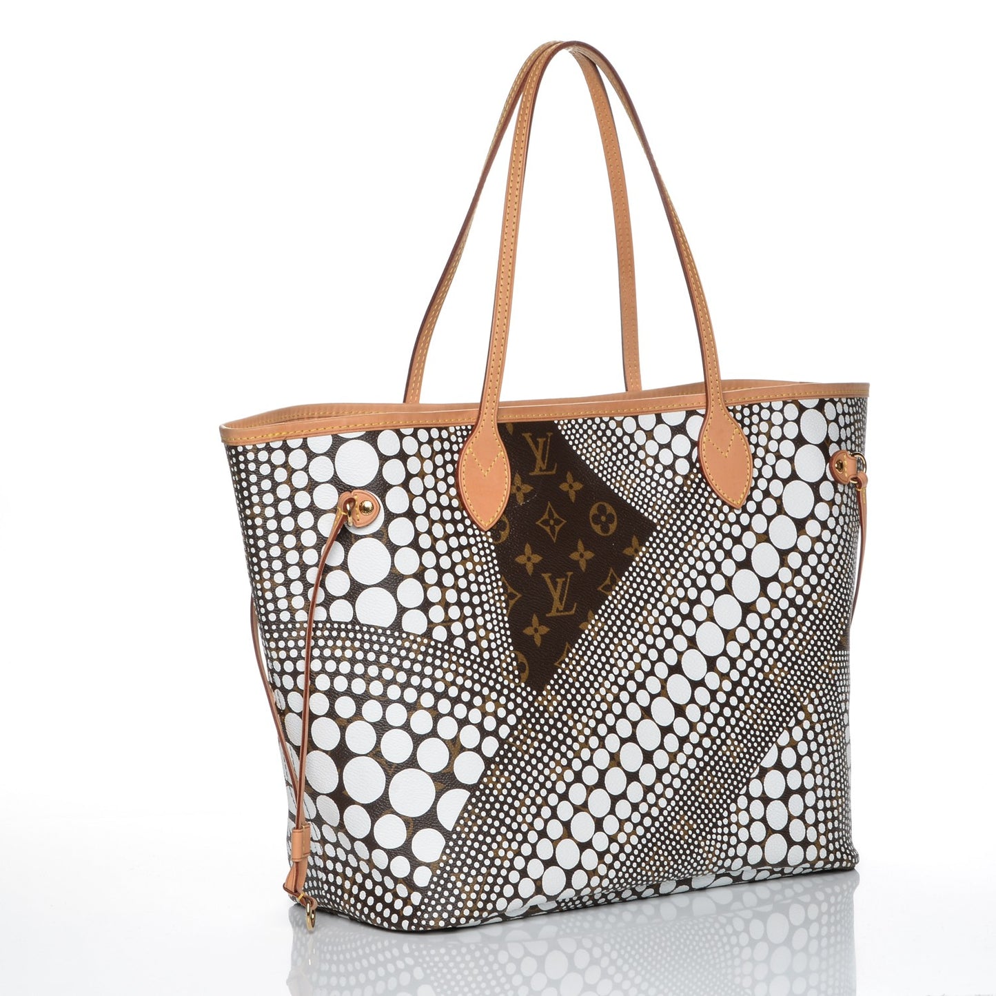 Monogram Kusama Waves Neverfull MM White