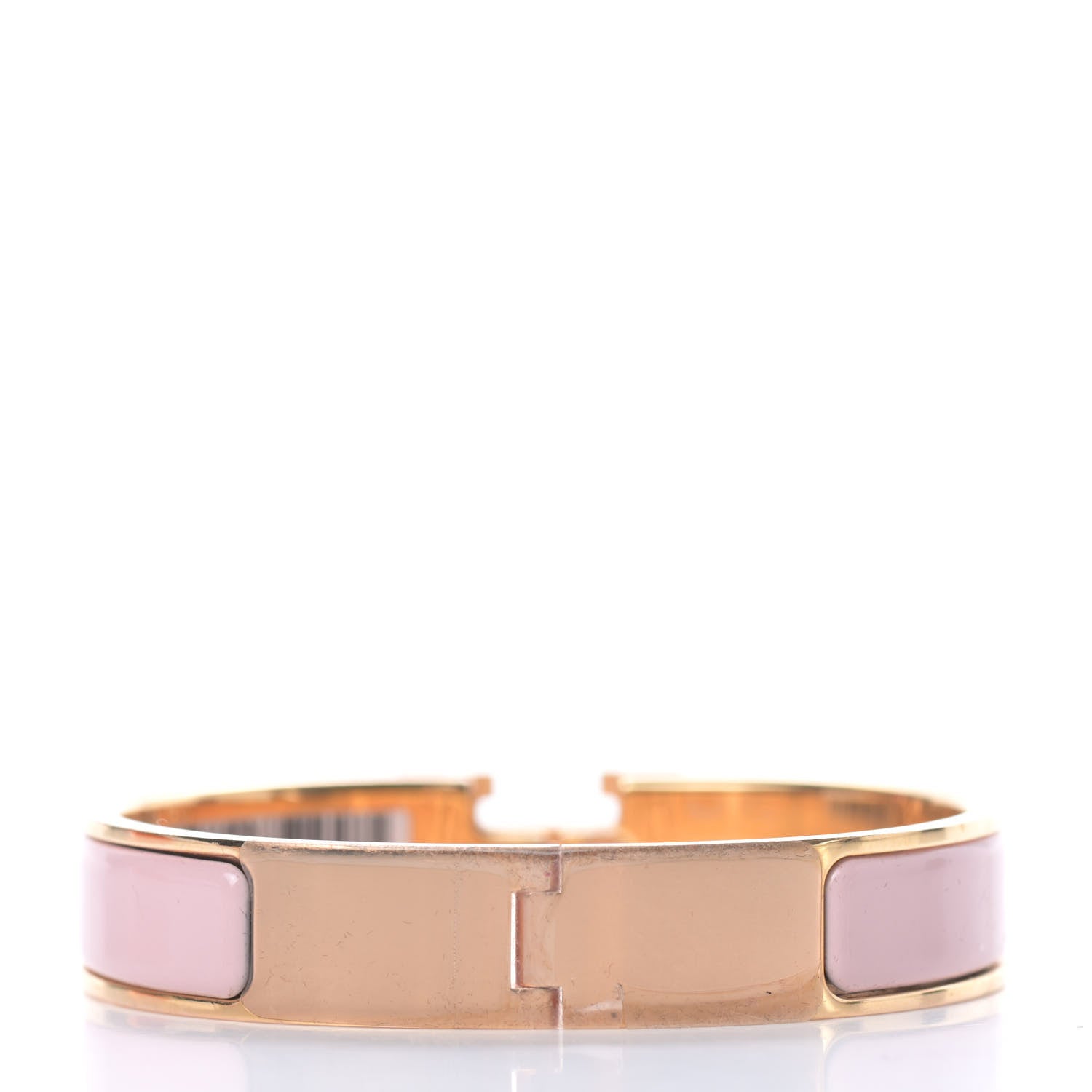 Hermes Enamel Narrow Clic Clac H Bracelet PM Rose Cassata 3 of 7