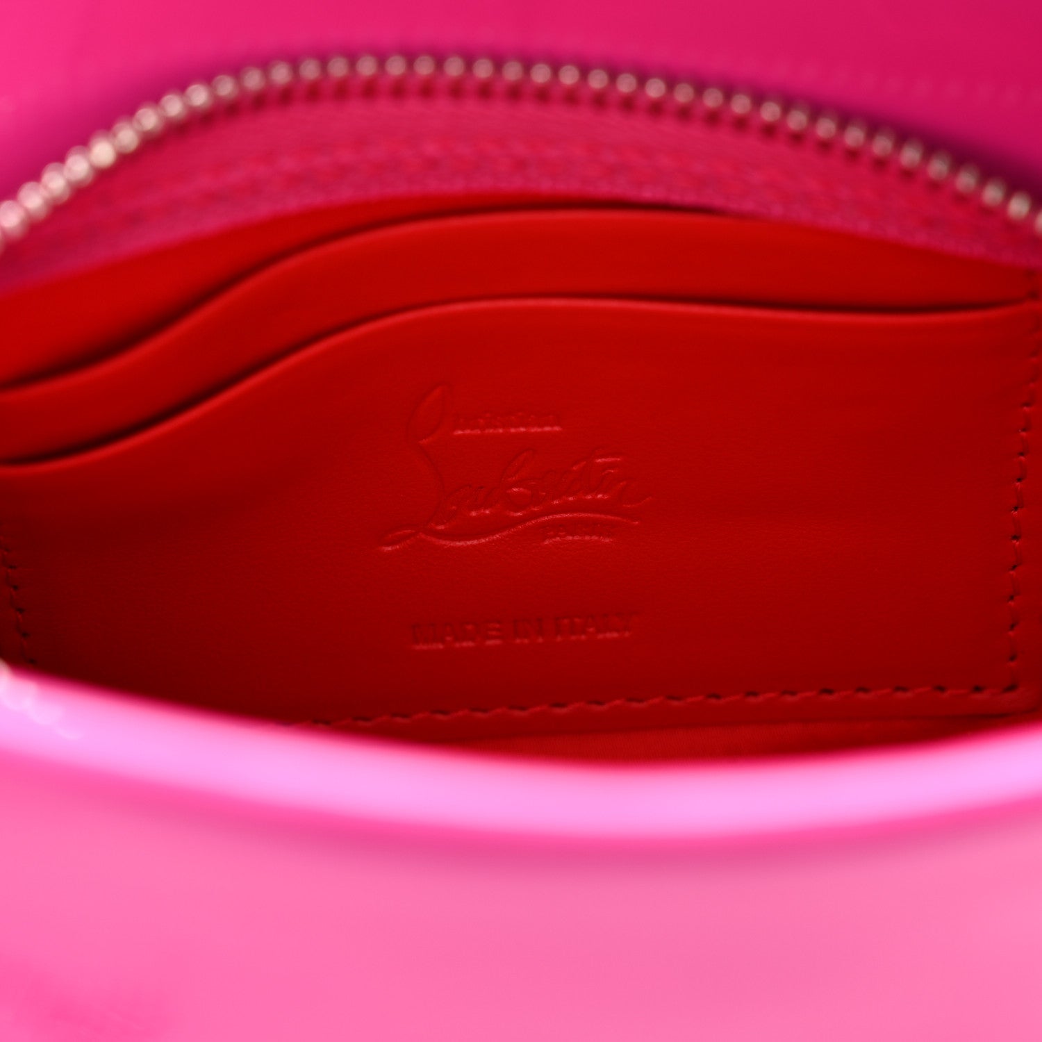 Christian Louboutin Patent Small Loubi Twist Zip Chain Clutch Bag Bolerose 6 of 9