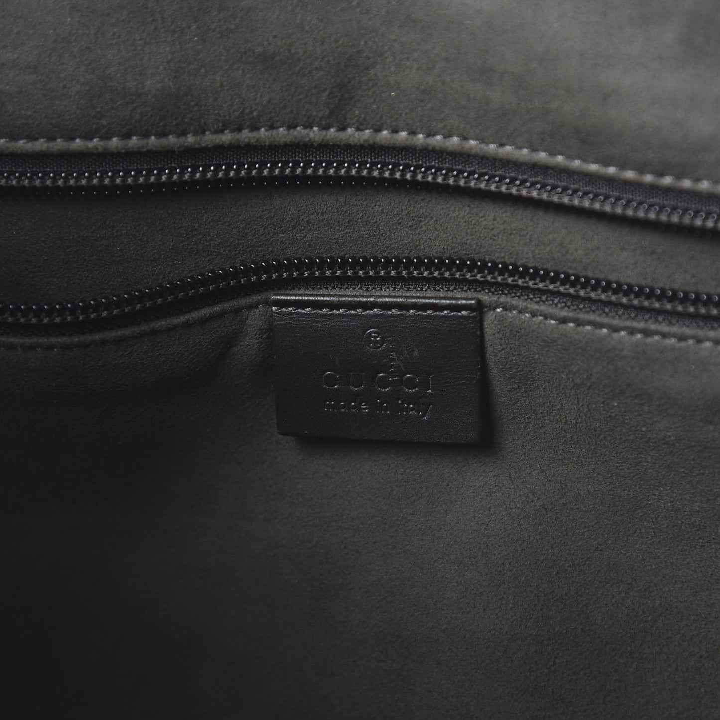 GG Supreme Monogram Medium Zippered Tote Dark Brown