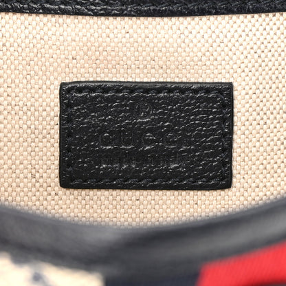 Gucci GG Supreme Monogram Web Small Ophidia Belt Bag 90 36 Beige Navy 6 of 12
