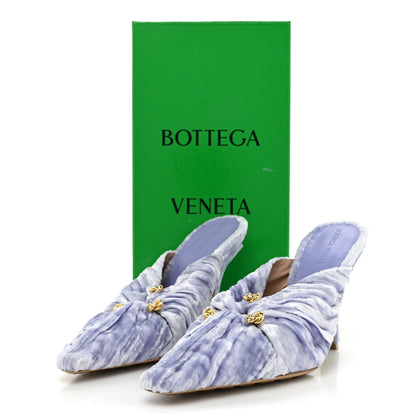 Bottega Veneta Textured Viscose Silk Velvet Bunnie Mule Pumps 41 Amethyst 9 of 9