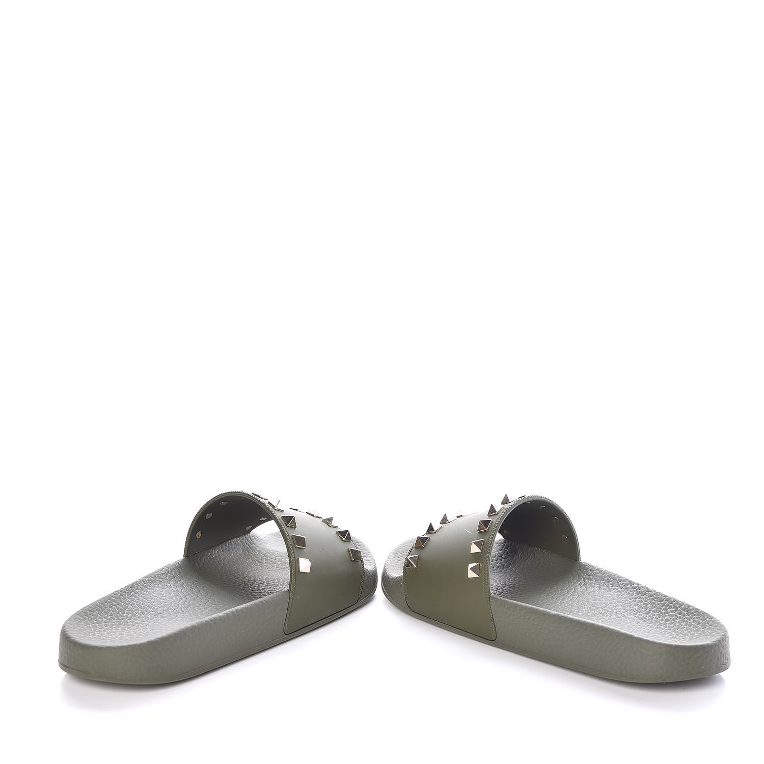 Valentino Garavani Rubber Rockstud Slide Sandals 36 Oasis 9 of 10