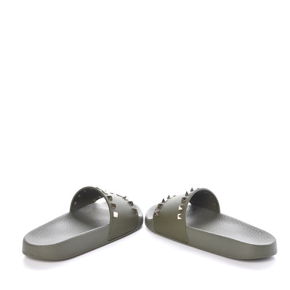 Valentino Garavani Rubber Rockstud Slide Sandals 36 Oasis 9 of 10