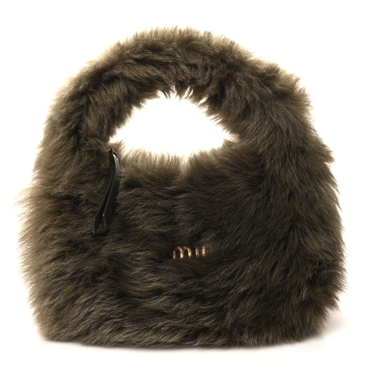Miu Miu Sheepskin Mini Wander Hobo Green 1 of 9