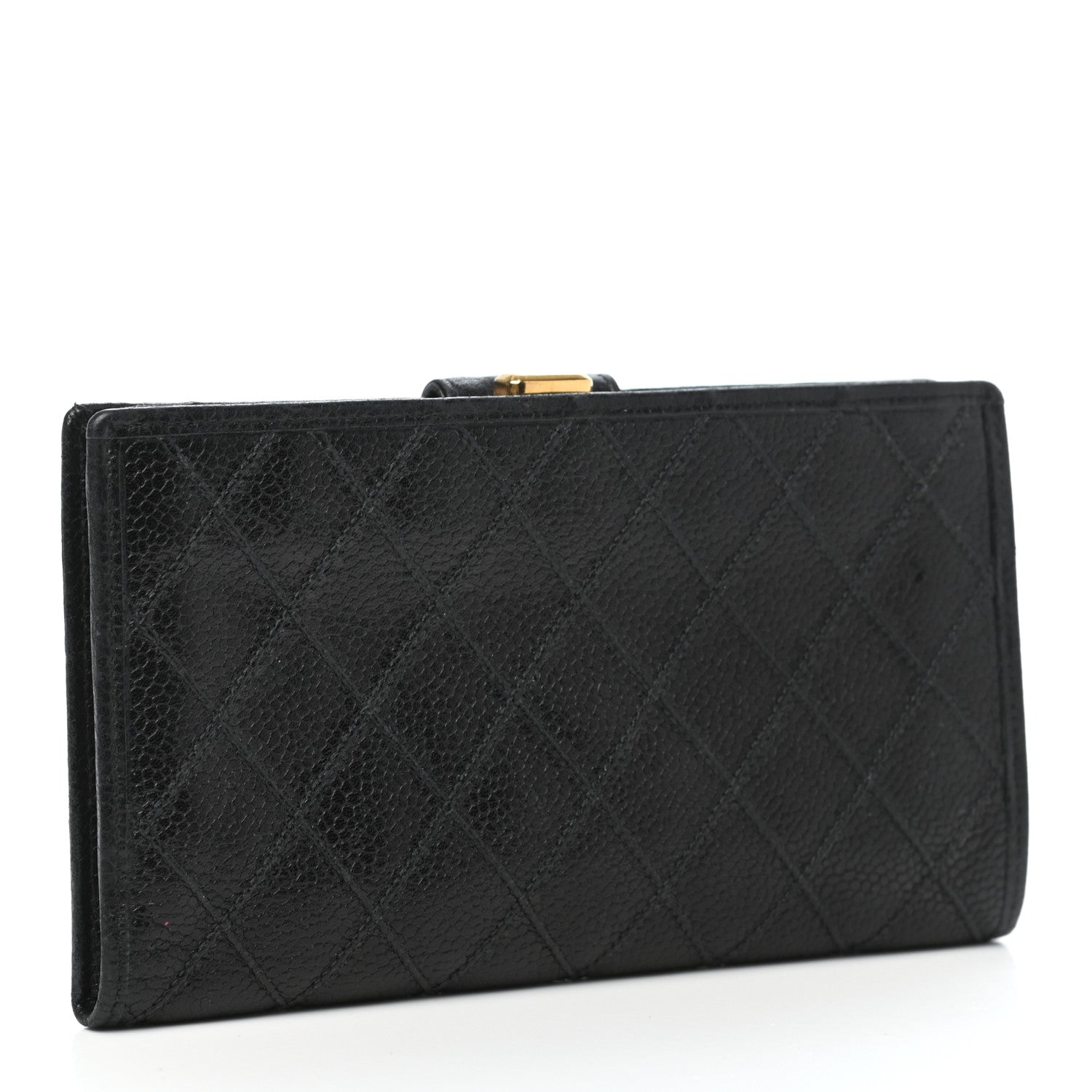 Chanel Caviar Stitched French Wallet Black 3 of 12