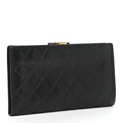 Chanel Caviar Stitched French Wallet Black 3 of 12