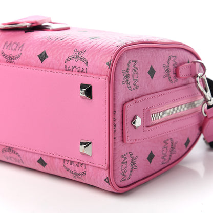 MCM Visetos Essential Boston Bag Pink 7 of 10