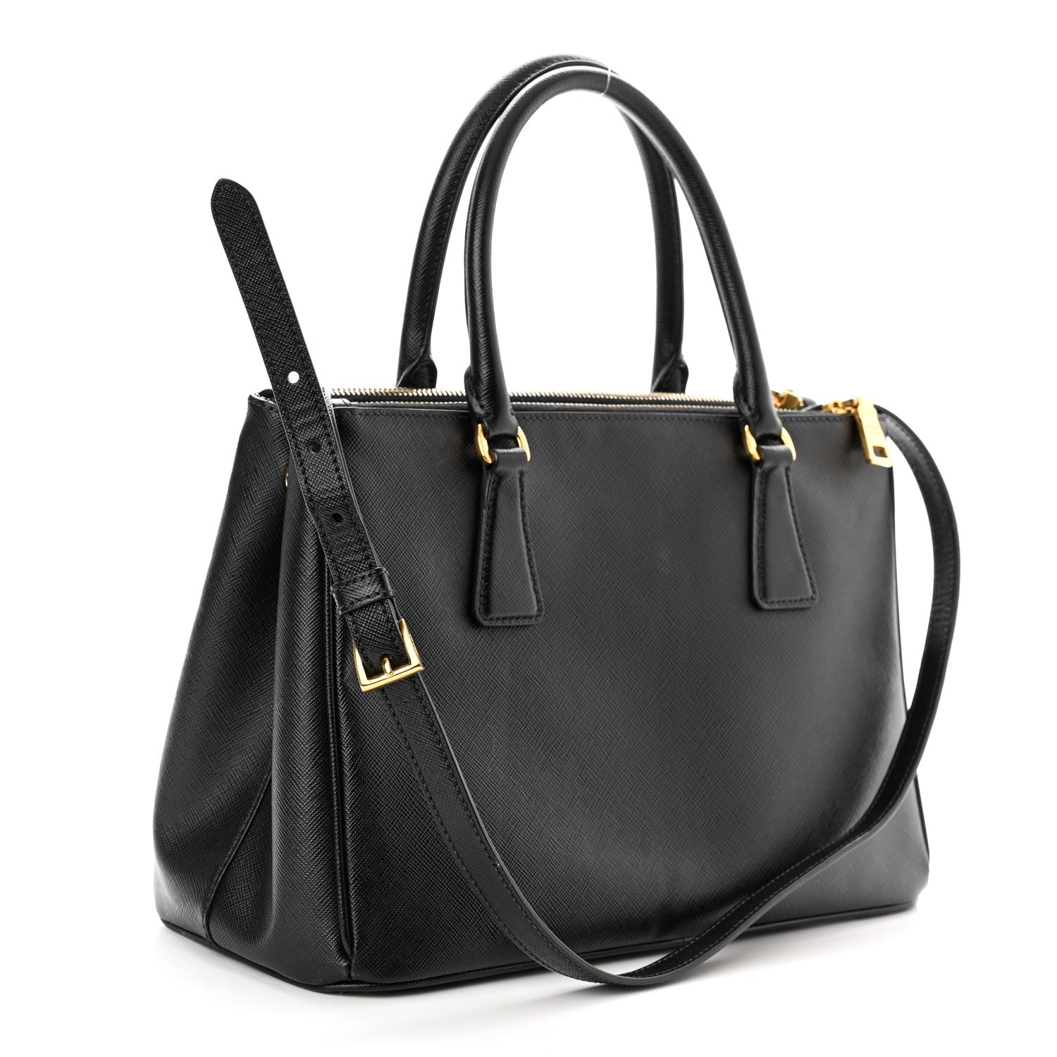 Prada Saffiano Small Galleria Double Zip Tote Black 3 of 16
