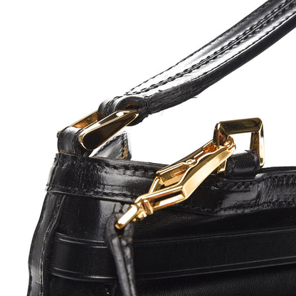 Burberry Lambskin Bridle Calfskin Small Dutton Hobo Black 8 of 8