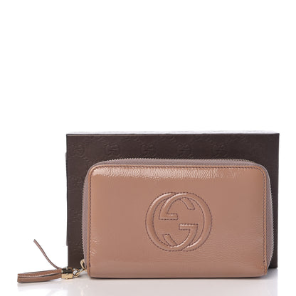 Gucci Patent Medium Soho Zip Around Wallet Dark Cipria 11 of 11