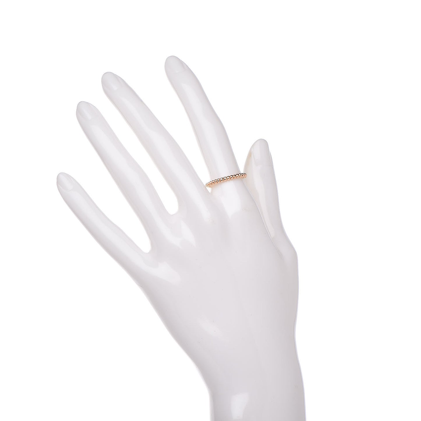 18K Rose Gold Small Perlée Pearls of Gold Ring 53 6.5
