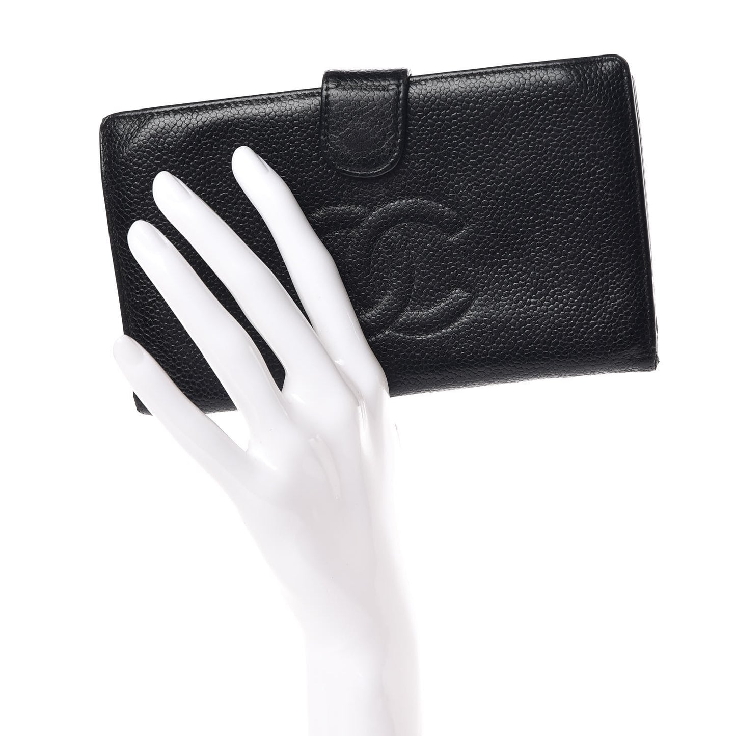 Caviar Timeless CC French Wallet Black
