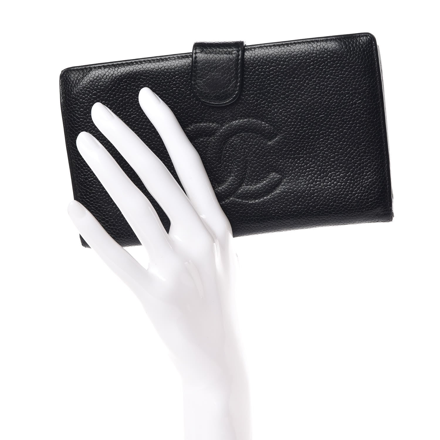 Chanel Caviar Timeless CC French Wallet Black 2 of 11