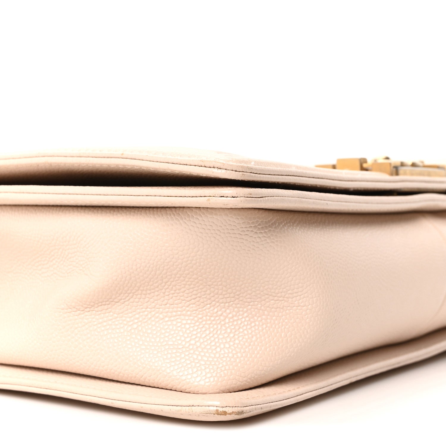 Chanel Caviar Chevron Quilted New Medium Boy Flap Beige 10 of 11