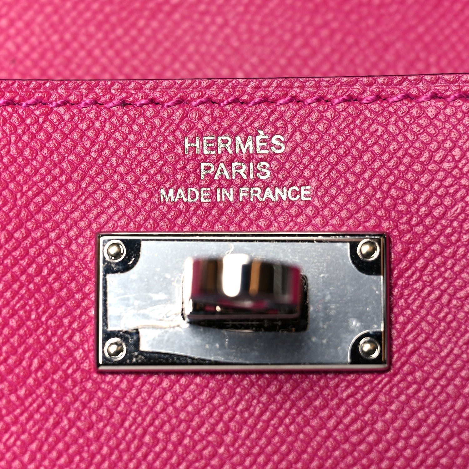 Hermes Madame Calfskin Kelly Pocket Compact Wallet Rose Pourpre 7 of 9
