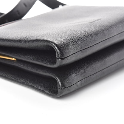 Balenciaga Shiny Grained Goatskin S Flap Bag Black 9 of 10