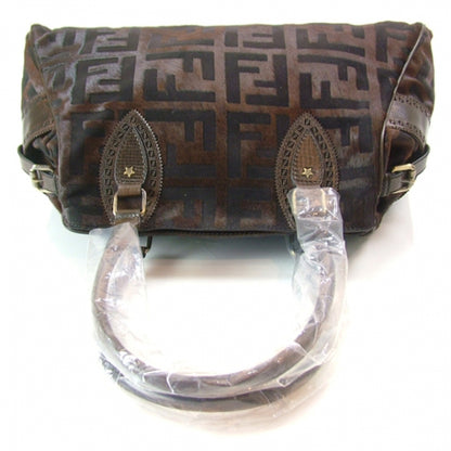 Fendi Calf Hair Zucca De Jour Media Tote Brown 4 of 13
