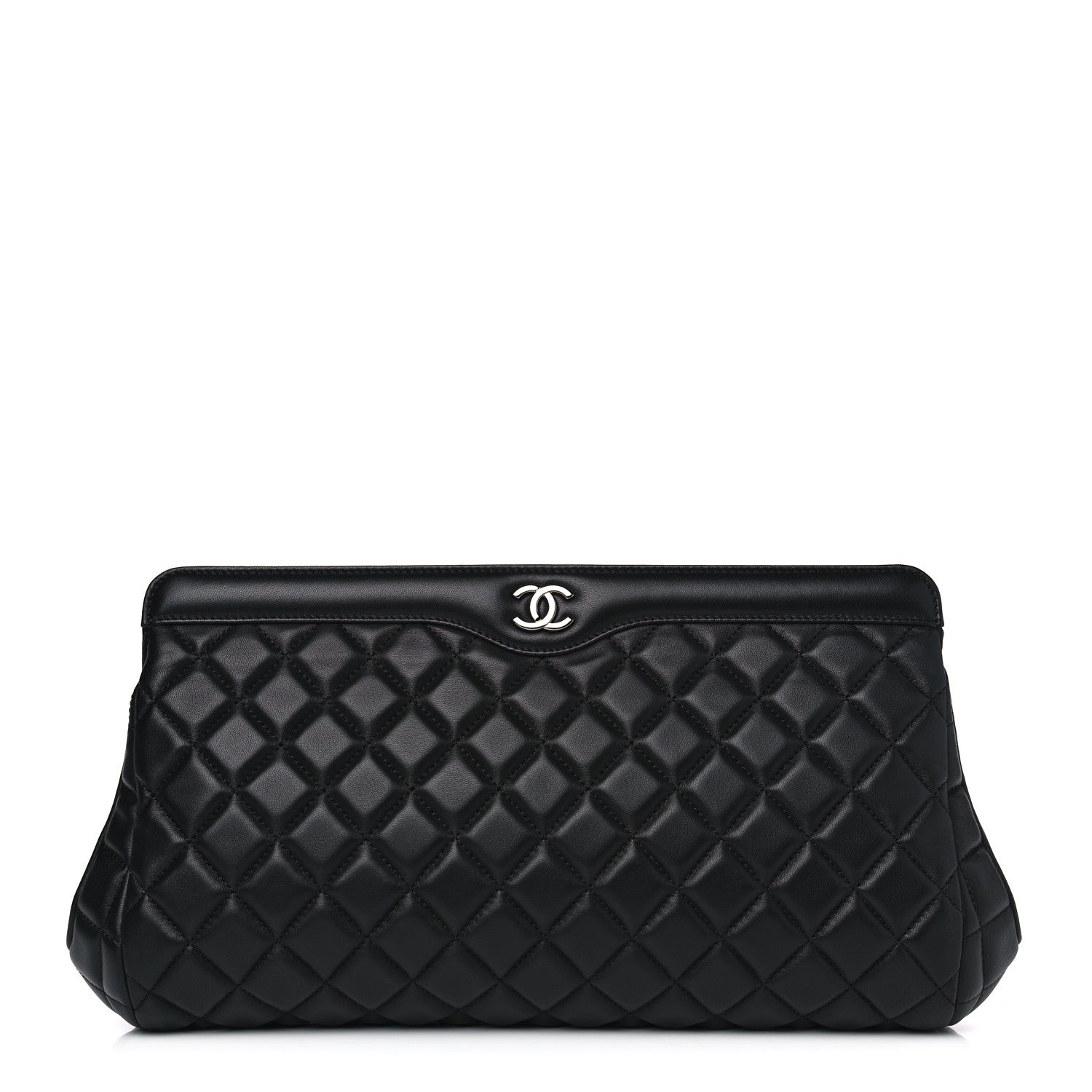 Chanel Lambskin Quilted Clutch Black 1 of 5