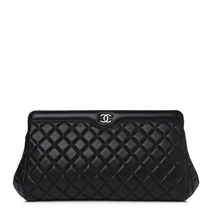 Chanel Lambskin Quilted Clutch Black 1 of 5