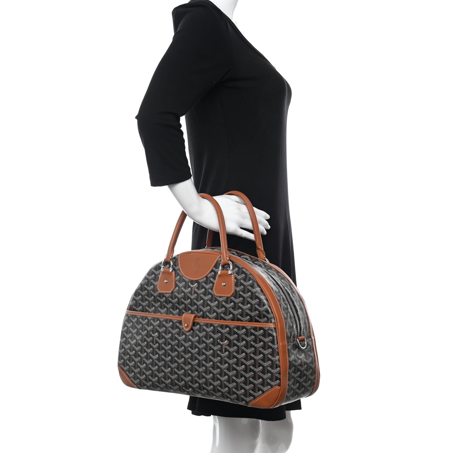 Goyard Goyardine Saint Jeanne GM Bowler Black Gold 2 of 9