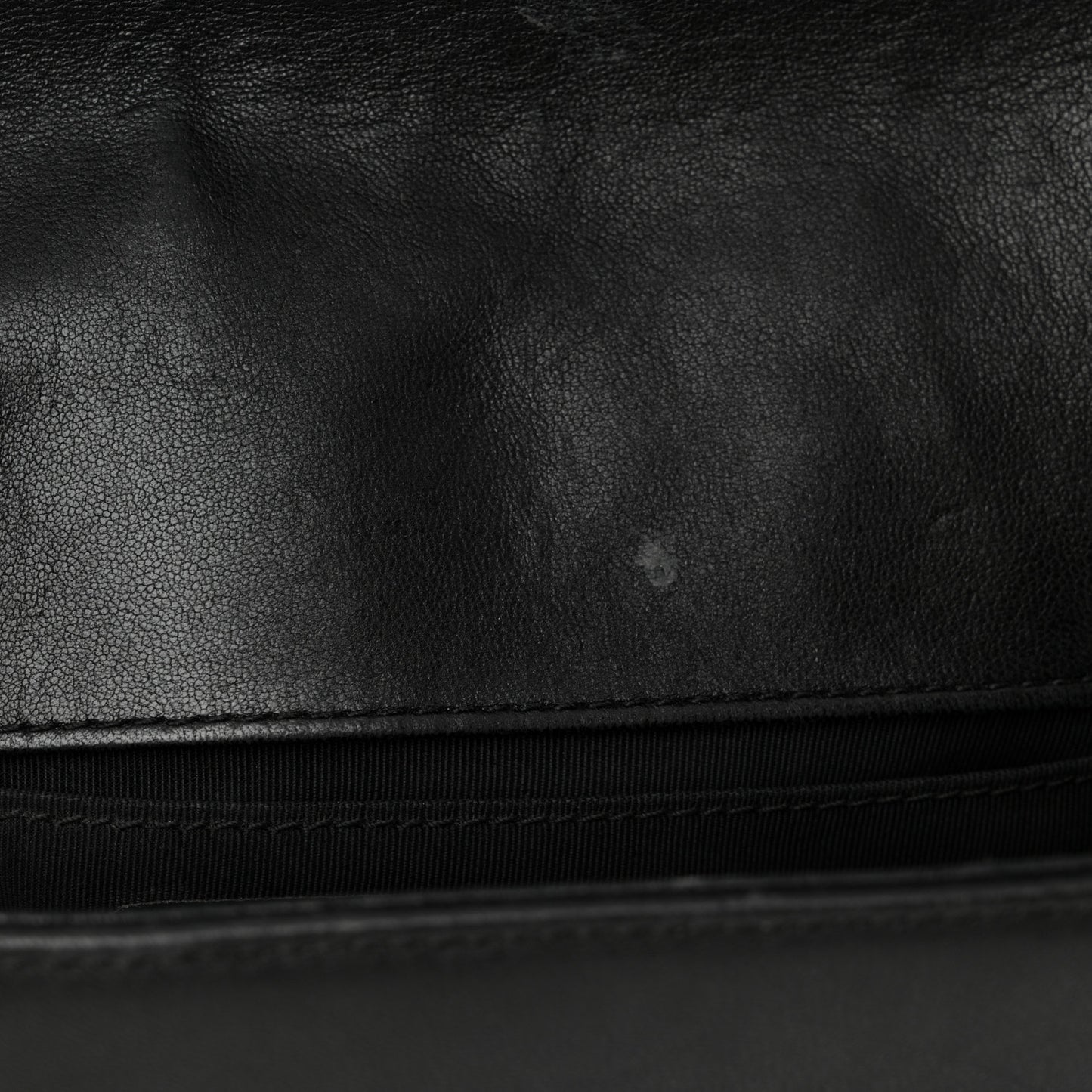 Lambskin Quilted Medium Boy Flap Black