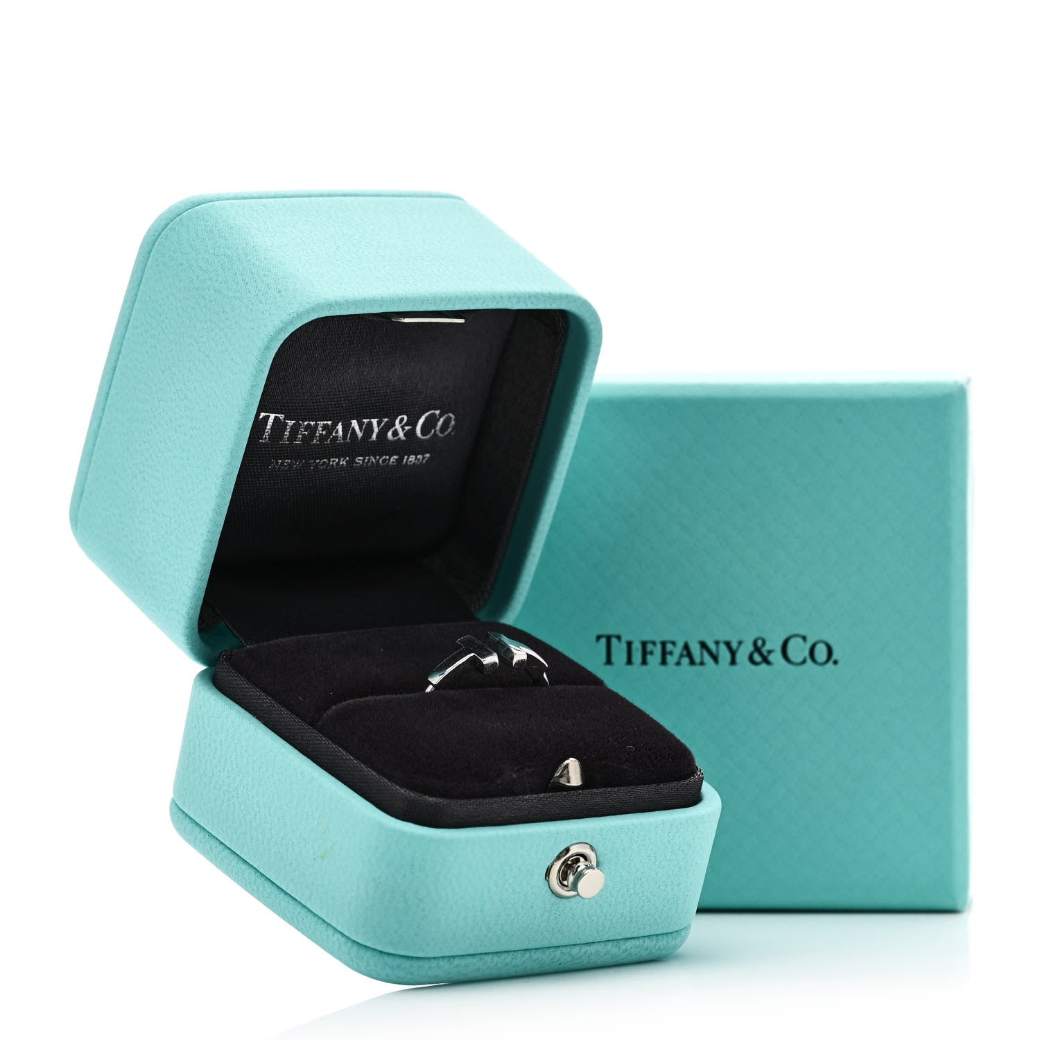 Tiffany 18K White Gold T Wire Ring 49 4.75 5 of 5