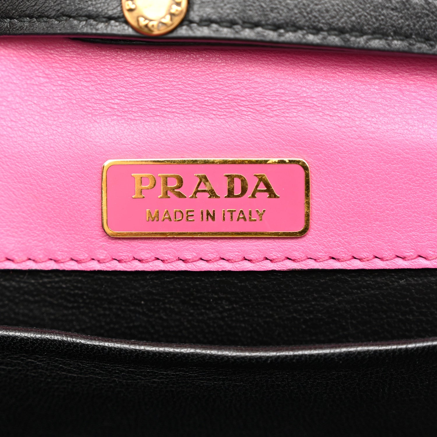 Prada City Calf Saffiano Astrology Cahier Bag Fuxia Black 6 of 11