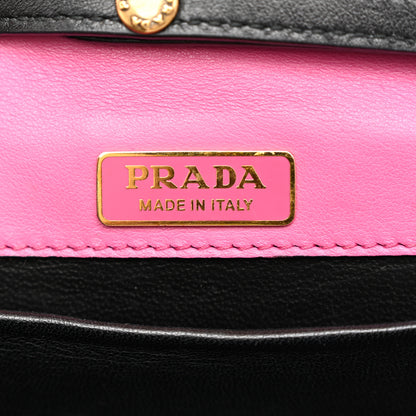 Prada City Calf Saffiano Astrology Cahier Bag Fuxia Black 6 of 11
