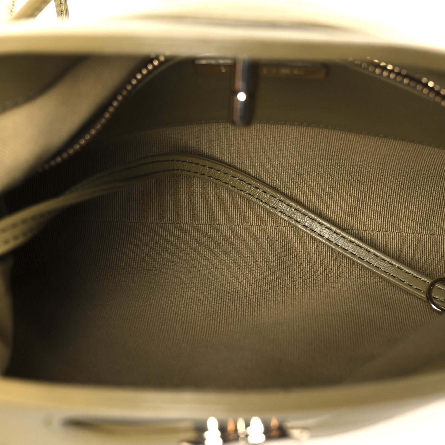 Chanel Shiny Crumpled Calfskin Quilted Mini 31 Shopping Bag Khaki 5 of 10