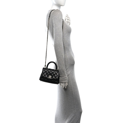 Chanel Caviar Quilted Extra Mini Coco Handle Flap Black 2 of 12