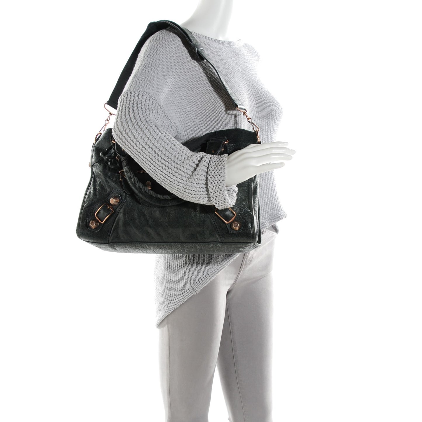 Agneau Giant 21 Rose Gold Hardware City Anthracite