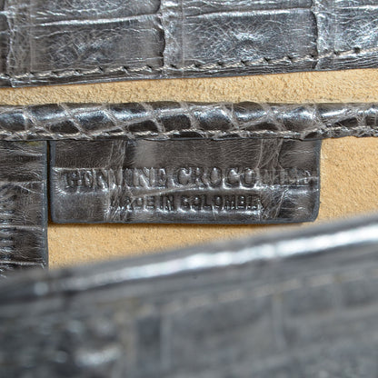 Nancy Gonzalez Crocodile Clutch Grey 7 of 7