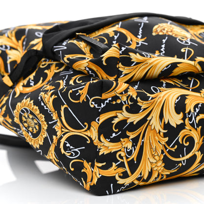 Versace Nylon Barocco Signature Print Backpack Black 9 of 10