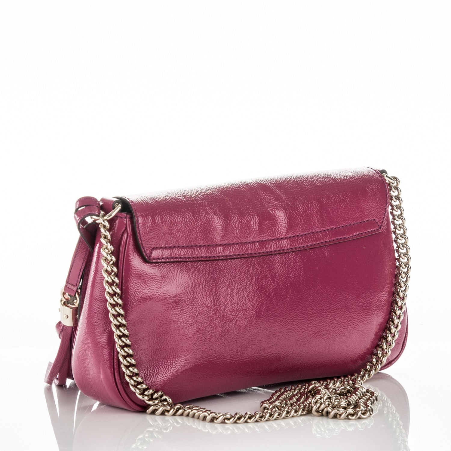 Gucci Patent Medium Soho Flap Crossbody Bright Bougainvillea 3 of 7