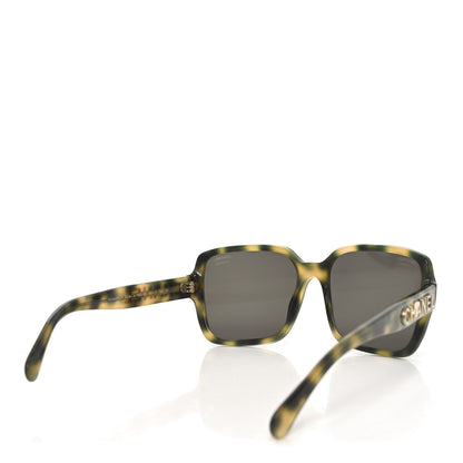 Chanel Acetate Square Sunglasses 5408 Green 4 of 7