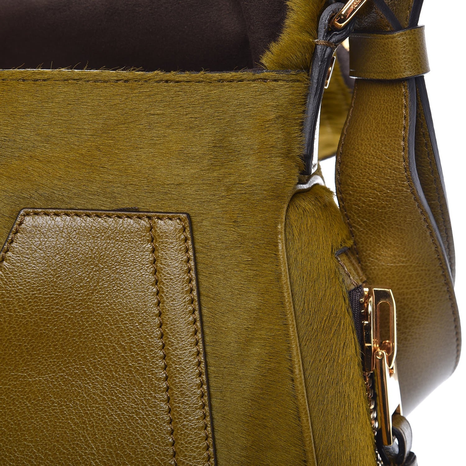 Tom Ford Calfskin Calf Hair Large Jennifer Olive 8 of 8